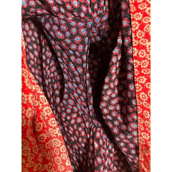 TRF Zara Floral Top Batwing Flutter Cropped Tie Waist Flirty Flowy Romantic M - Picture 6 of 14